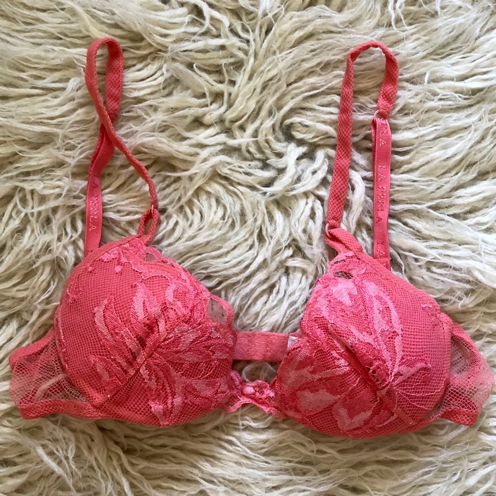 La Perla Pink Lace Padded Bra - Size 34
